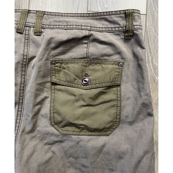 LL Bean Shorts Mens 34W Brown Canvas Chino Military Style Utility Hiking - Picture 5 of 8